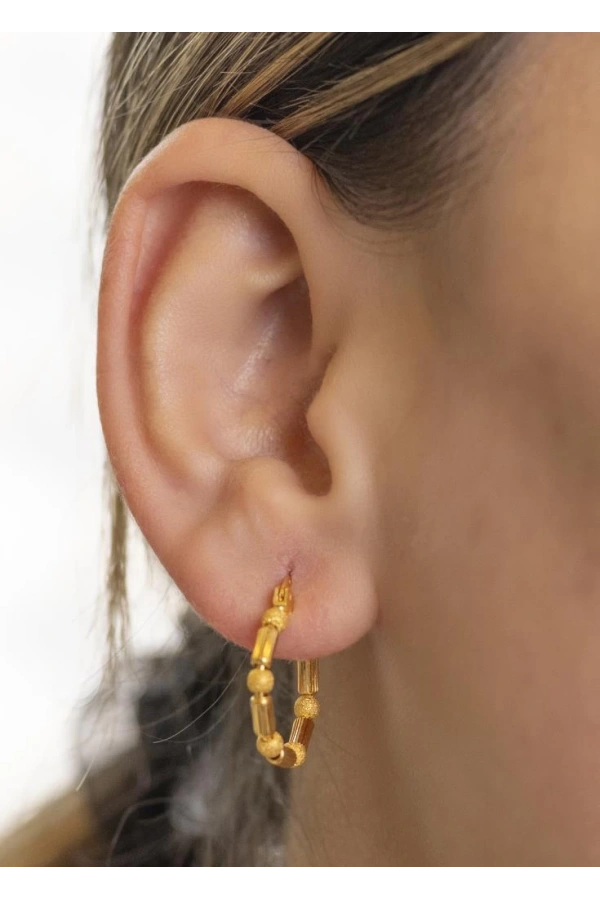 Yiğitbaşı Gold 22 Ayar Halka Küpe (3493)