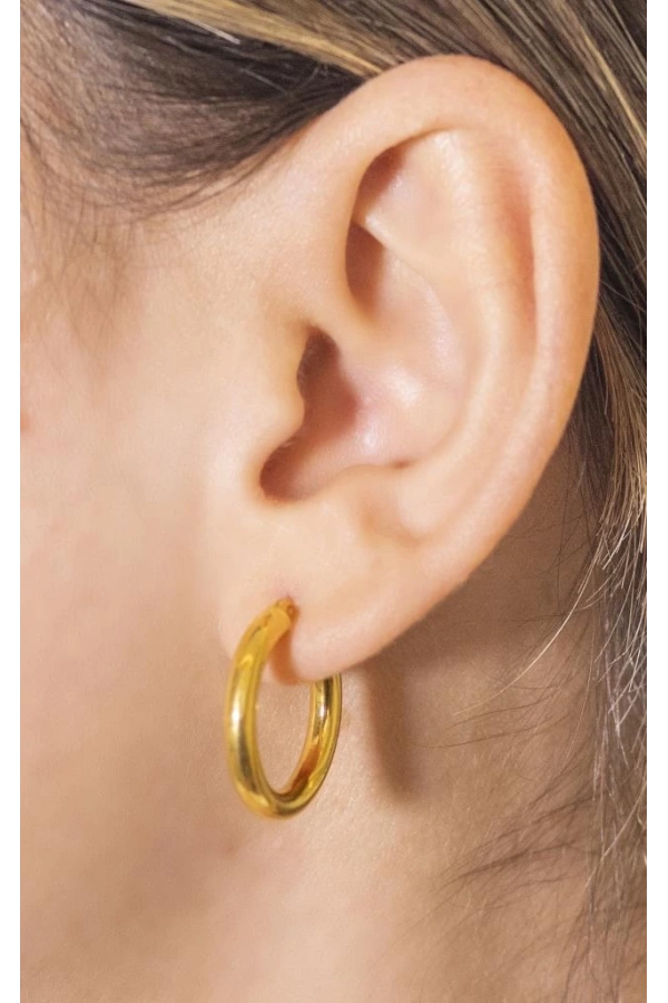 Yiğitbaşı Gold 22 Ayar Halka Küpe (3498)