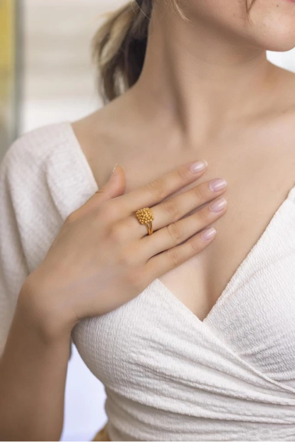 Yiğitbaşı Gold 22 Ayar Piramit Dorika Yüzük