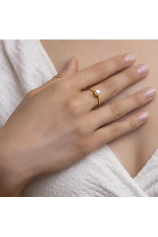 Yiğitbaşı Gold 22 Ayar Tektaş Yüzük