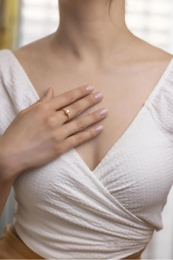 Yiğitbaşı Gold 22 Ayar Tektaş Yüzük