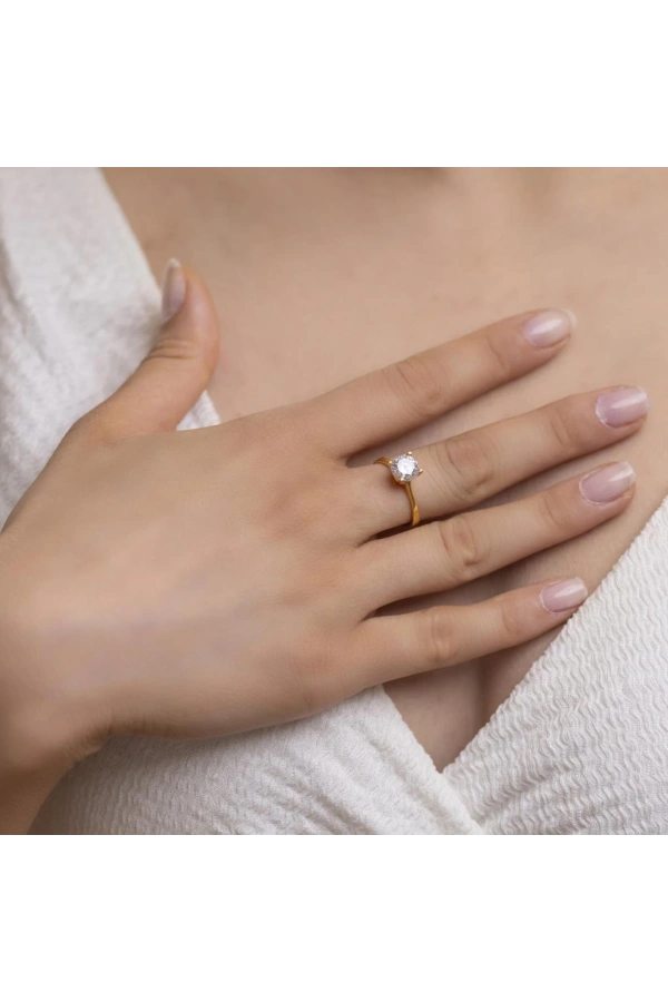 Yiğitbaşı Gold 22 Ayar Tektaş Yüzük 3219