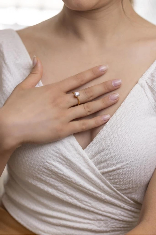 Yiğitbaşı Gold 22 Ayar Tektaş Yüzük 3219