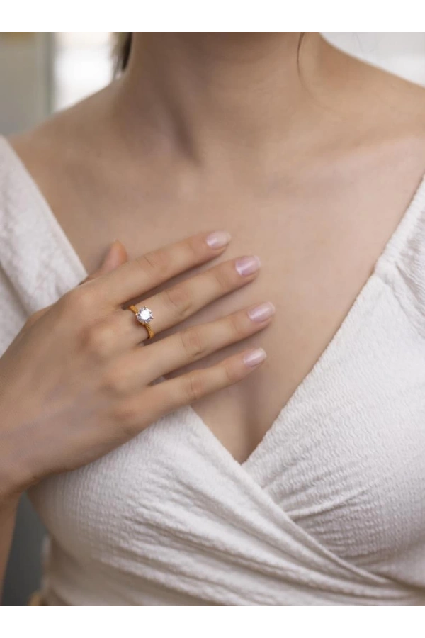 Yiğitbaşı Gold 22 Ayar Tektaş Yüzük 3222