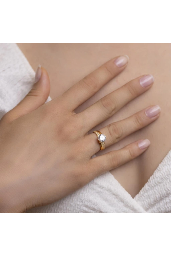 Yiğitbaşı Gold 22 Ayar Tektaş Yüzük 3223