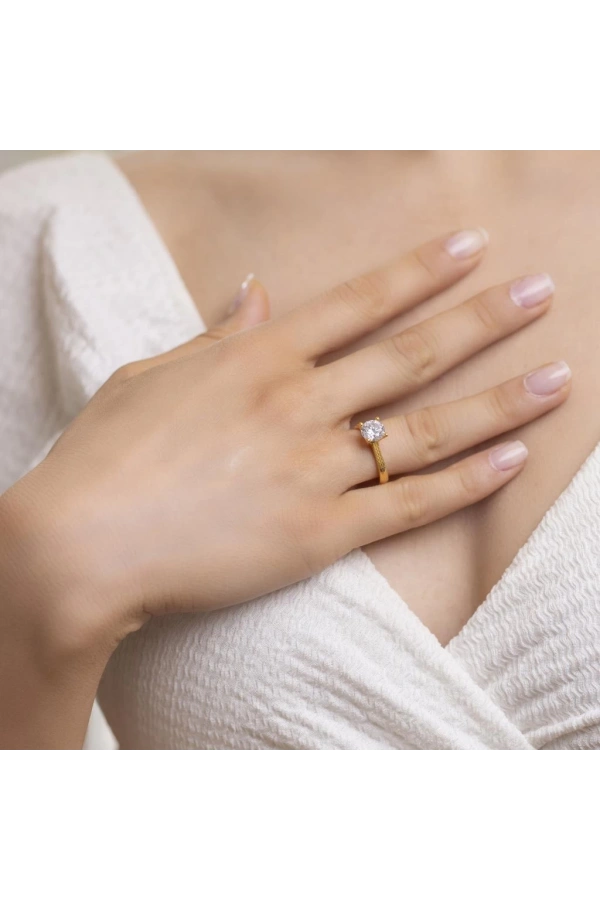 Yiğitbaşı Gold 22 Ayar Tektaş Yüzük 3224