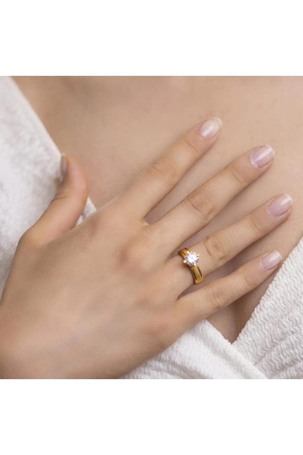 Yiğitbaşı Gold 22 Ayar Tektaş Yüzük 3234