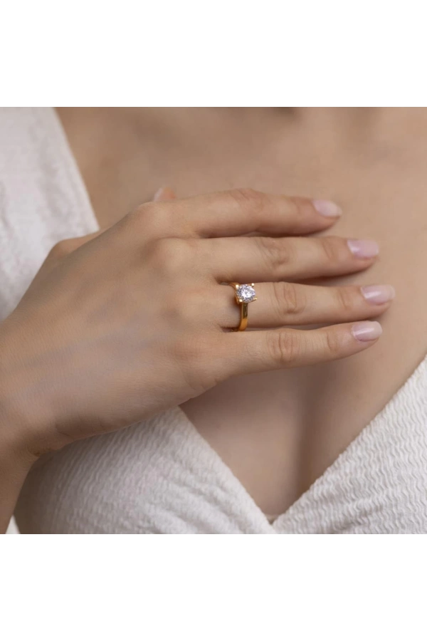 Yiğitbaşı Gold 22 Ayar Tektaş Yüzük 3238