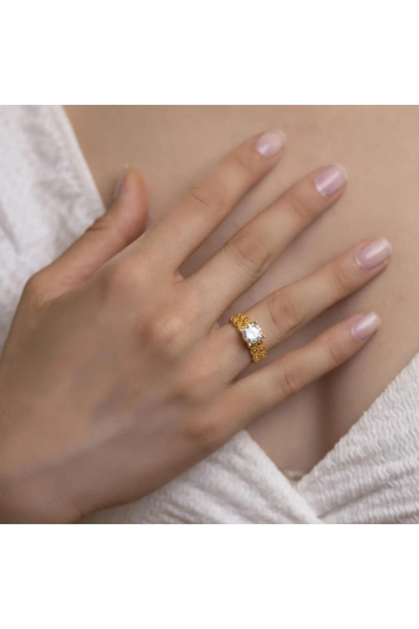 Yiğitbaşı Gold 22 Ayar Tektaş Yüzük 3320