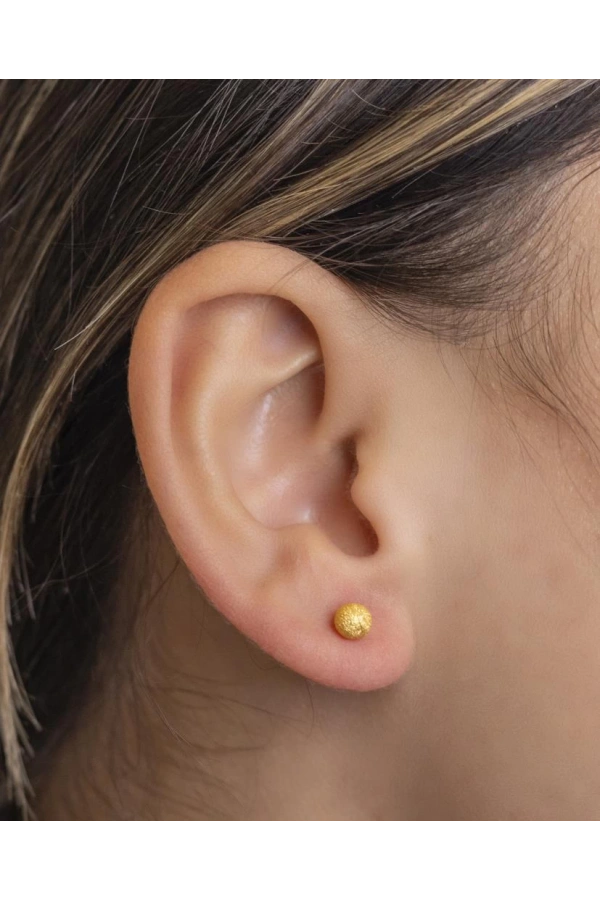 Yiğitbaşı Gold 22 Ayar Top Küpe