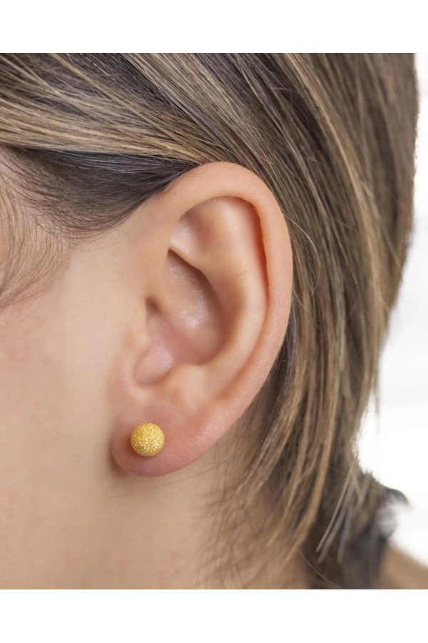 Yiğitbaşı Gold 22 Ayar Top Küpe