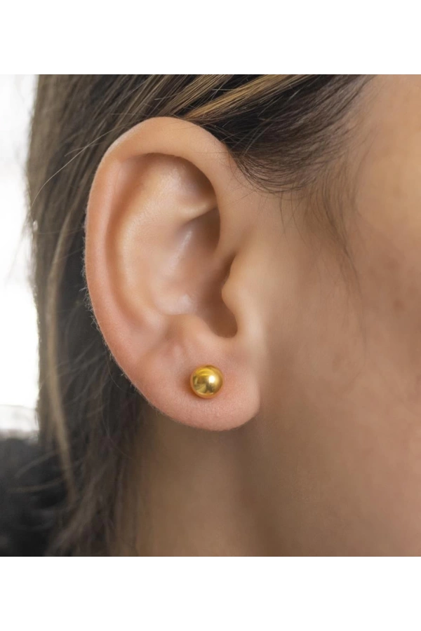 Yiğitbaşı Gold 22 Ayar Top Küpe (3618)