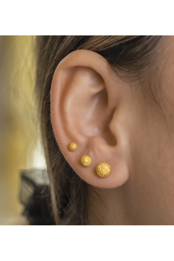 Yiğitbaşı Gold 22 Ayar Top Küpe