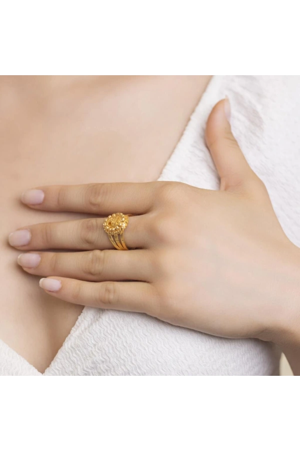 Yiğitbaşı Gold 22 Ayar Tuğralı Dorika Yüzük 3067