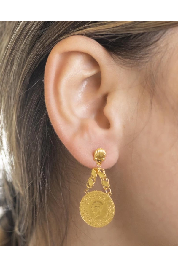 Yiğitbaşı Gold 22 Ayar Uruplu Küpe