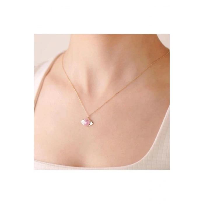 Göz Figürlü Altın Kolye - 14k - 2.86gr