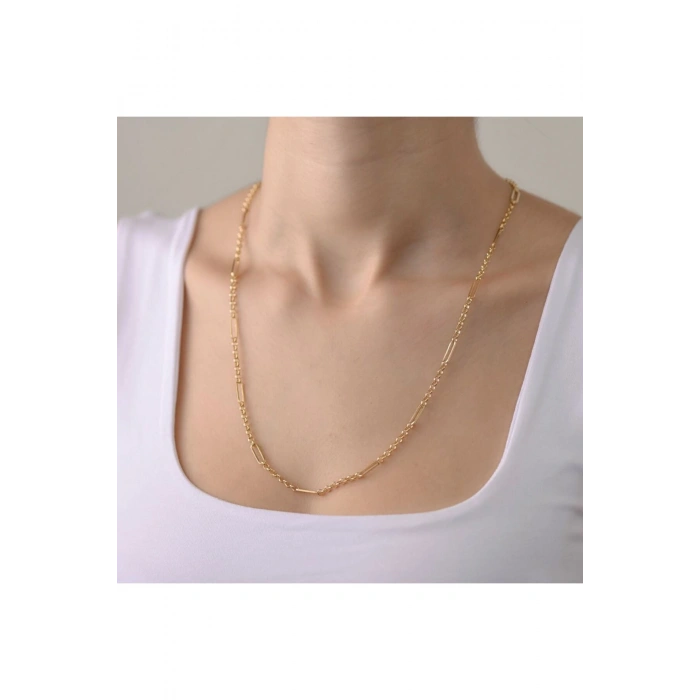 Fantezi Altın Zincir Kolye - 14k - 3.98gr