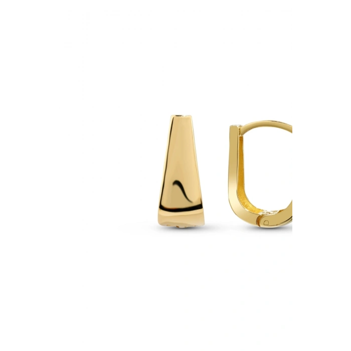 Altın Sade Küpe - 14K - 3.10gr
