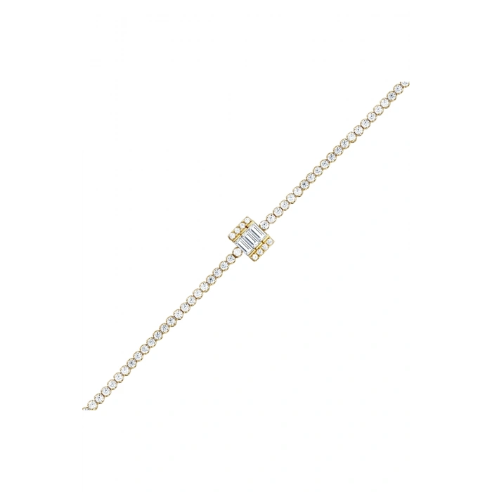Taşlı Altın Bileklik - 14k - 4.20gr