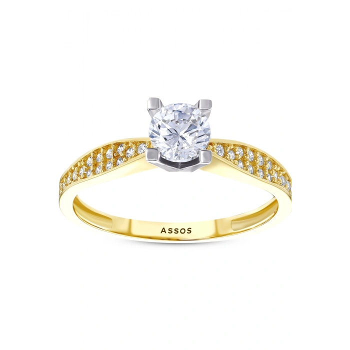 Altın Tektaş Yüzük - 14k - 2.30gr