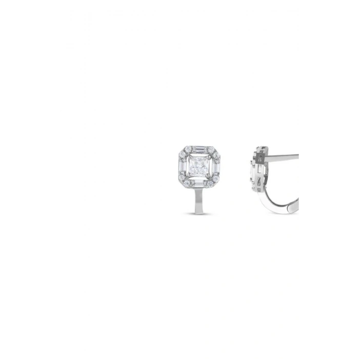 Baget Taşlı Altın Küpe - 14k - 2.31gr