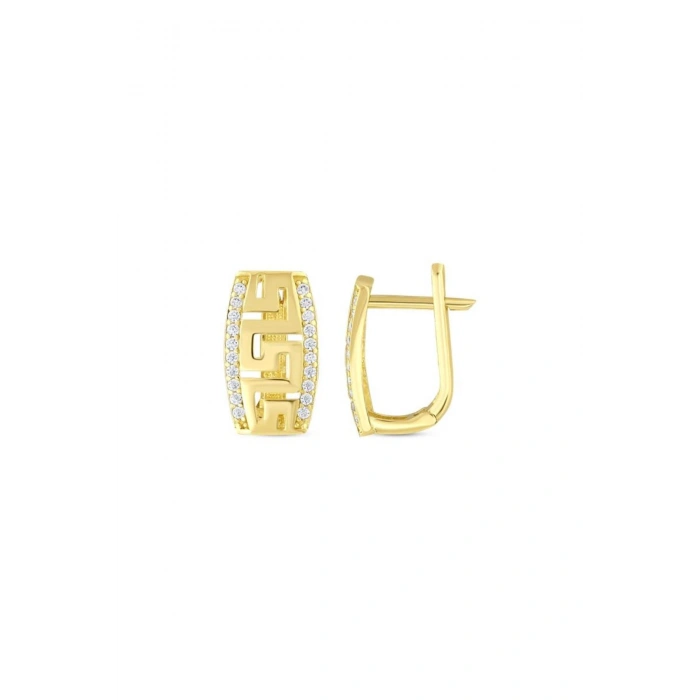 Taşlı Altın Küpe - 14k - 3.05gr