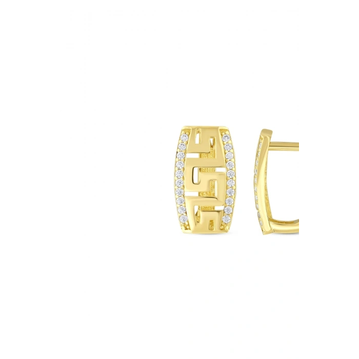 Taşlı Altın Küpe - 14k - 3.05gr