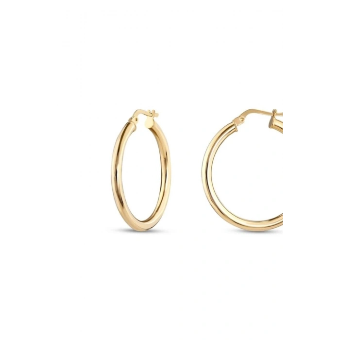 Altın Halka Küpe - 14k - 3.12gr