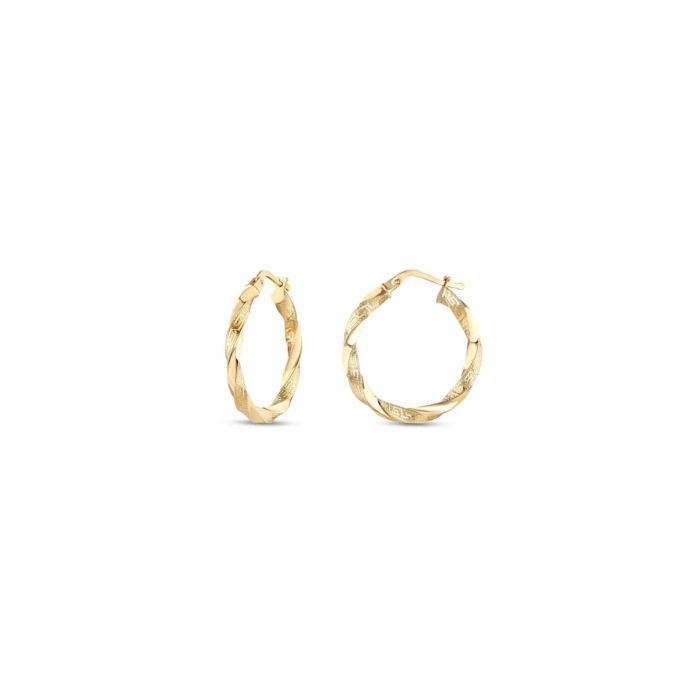Altın Halka Küpe - 14k - 3.37gr