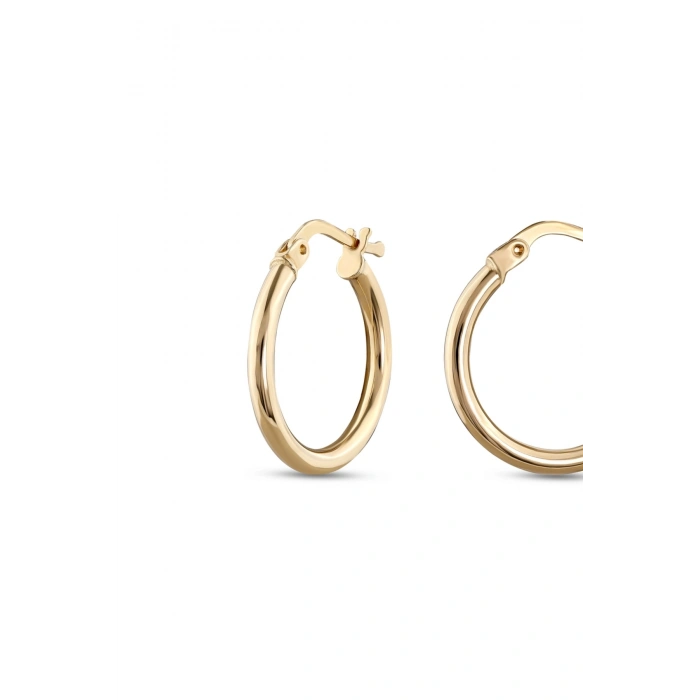 Altın Halka Küpe - 14k - 2.15gr