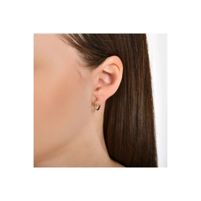 Altın Halka Küpe - 14k - 2.15gr
