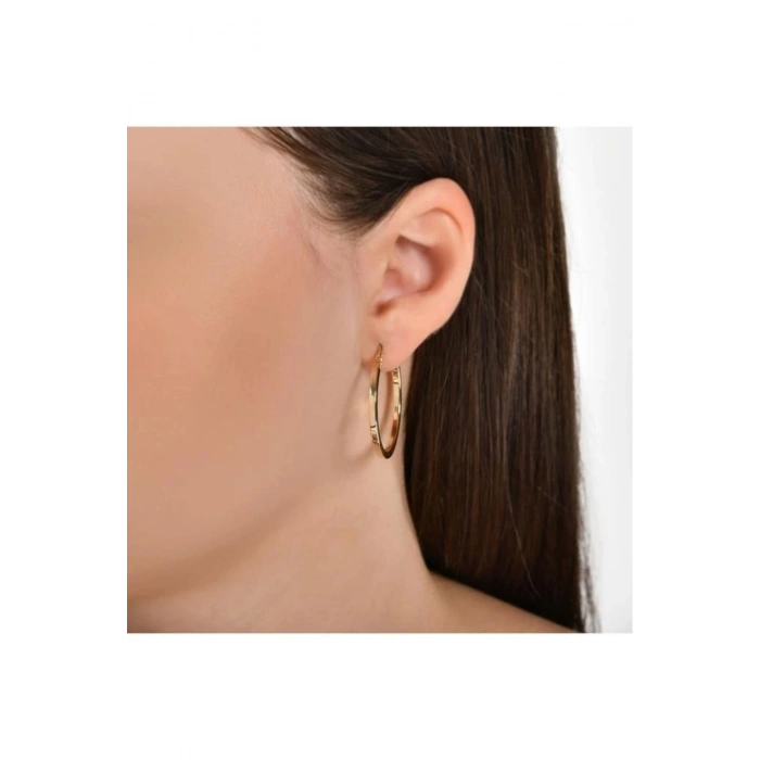 Altın Halka Küpe - 14k - 2.32gr