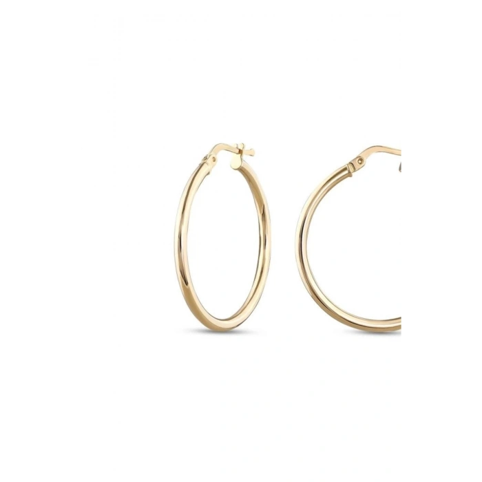 Altın Halka Küpe - 14k - 2.64gr