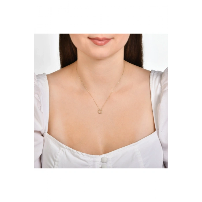 Altın G Harf Kolye