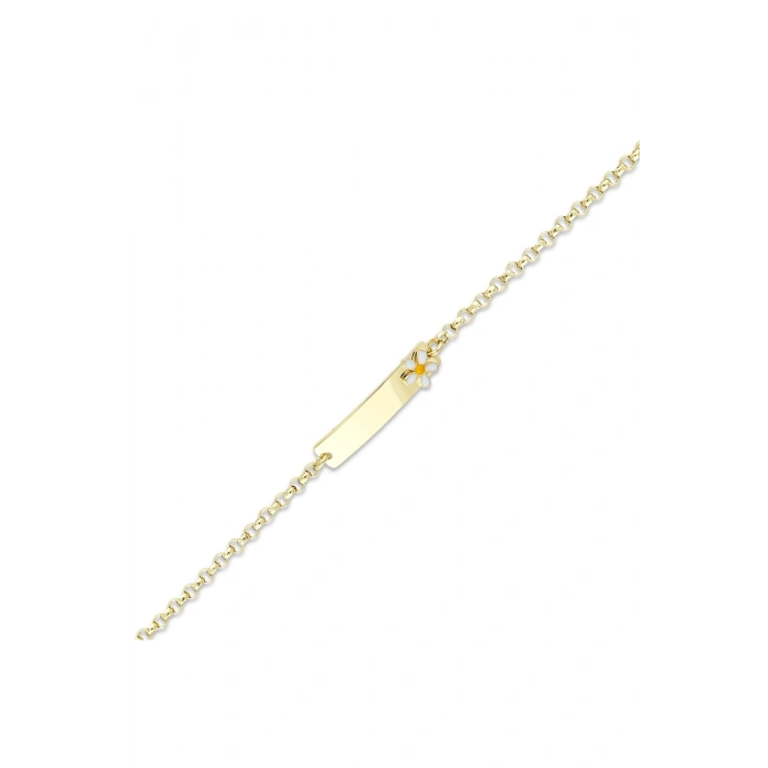Papatyalı Altın Çocuk Künye - 14k - 2.10gr