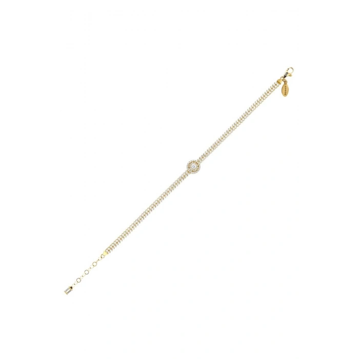 Taşlı Altın Bileklik - 14k - 6.95gr