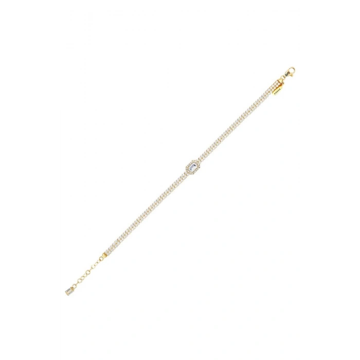 Baget Taşlı Altın Bileklik - 14k - 6.27gr