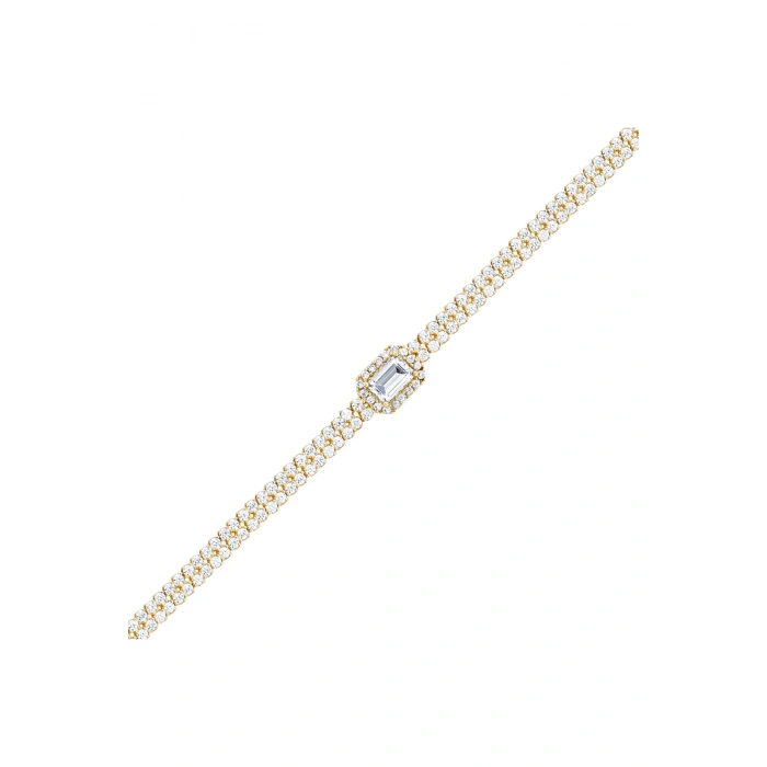 Baget Taşlı Altın Bileklik - 14k - 6.27gr