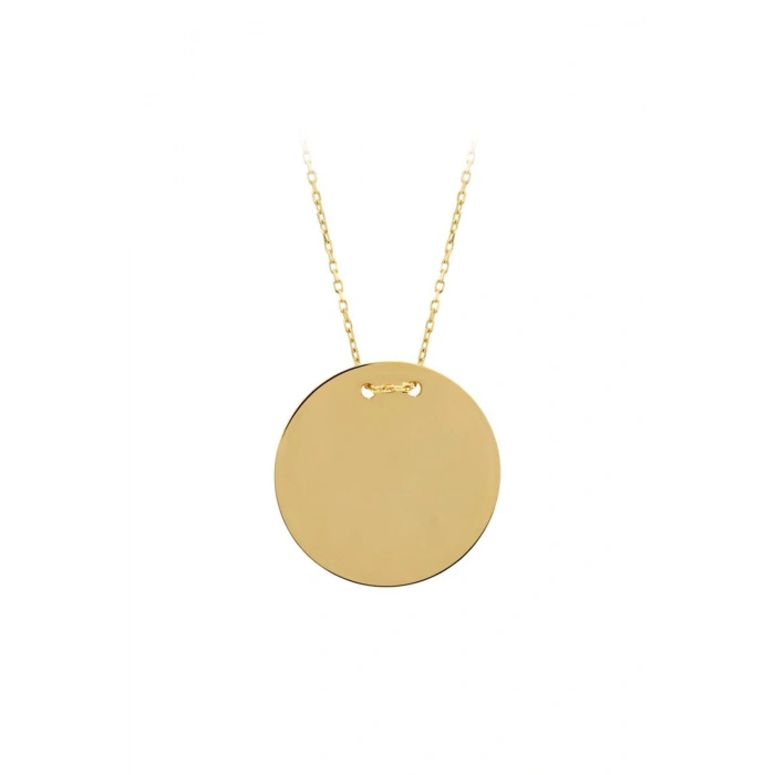 Altın Plaka Kolye - 14k - 2.57gr