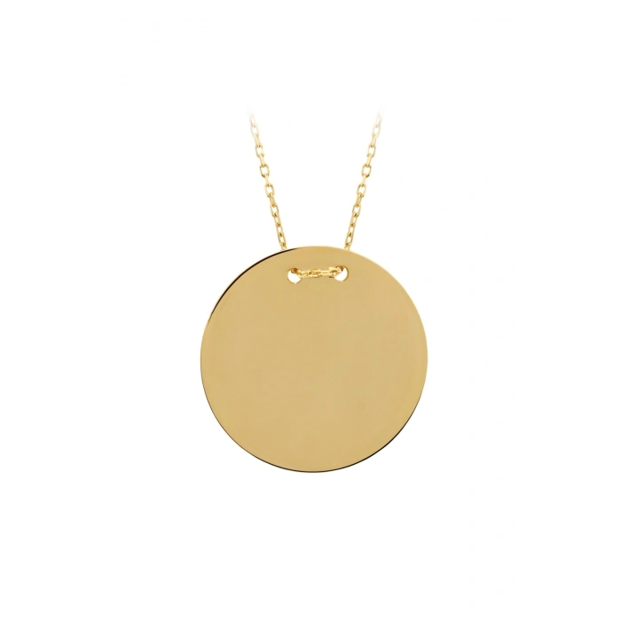 Altın Plaka Kolye - 14k - 2.57gr