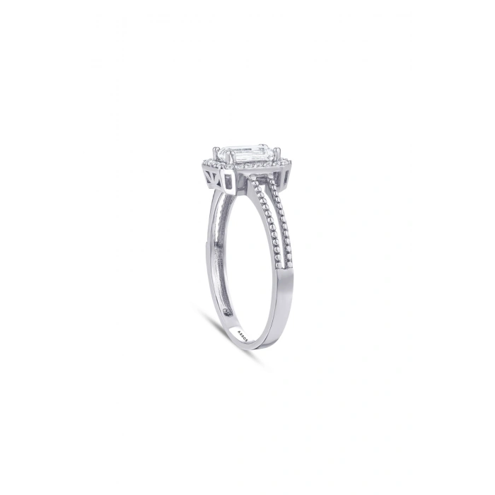 Baget Taşlı Altın Yüzük - 14K - 1.92gr