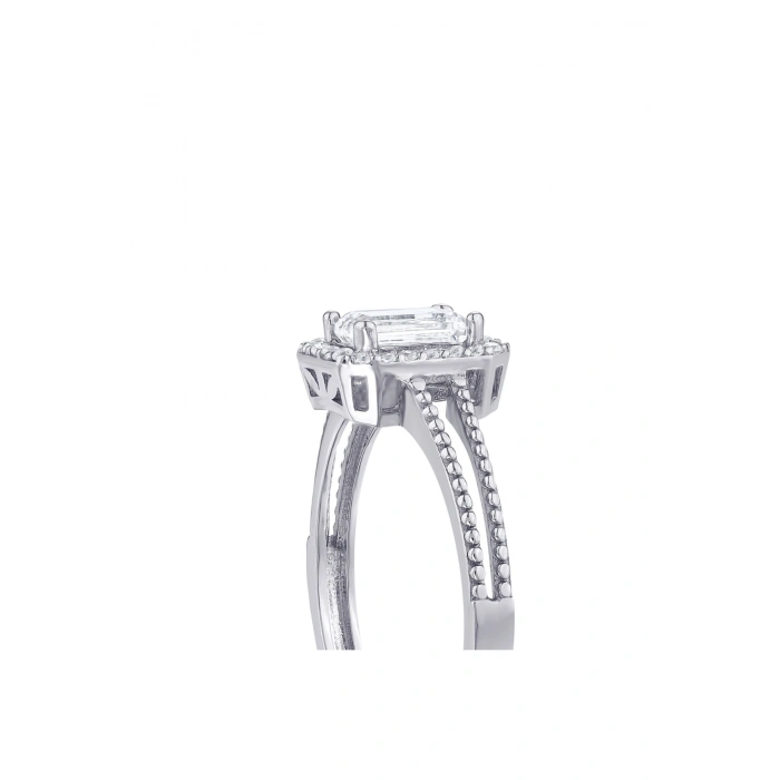 Baget Taşlı Altın Yüzük - 14K - 1.92gr
