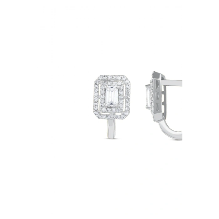 Baget Taşlı Altın Küpe - 14k - 3.29gr