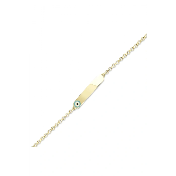 Nazarlıklı Altın Çocuk Künye - 14k - 2.18gr