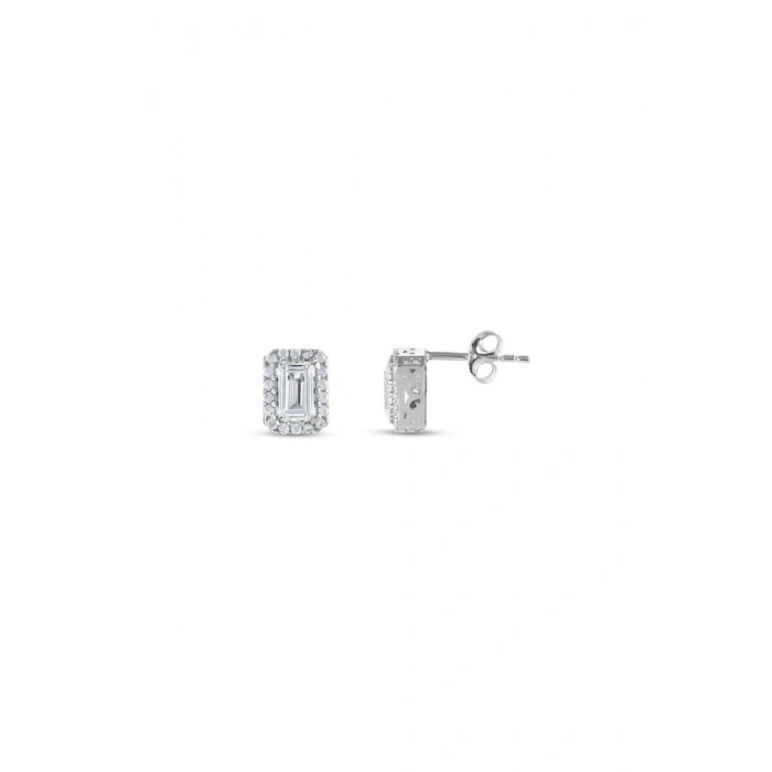 Baget Taşlı Altın Küpe - 14k - 2.23gr
