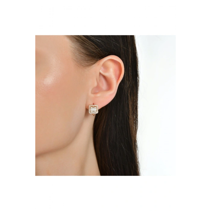 Baget Taşlı Altın Set - 14K