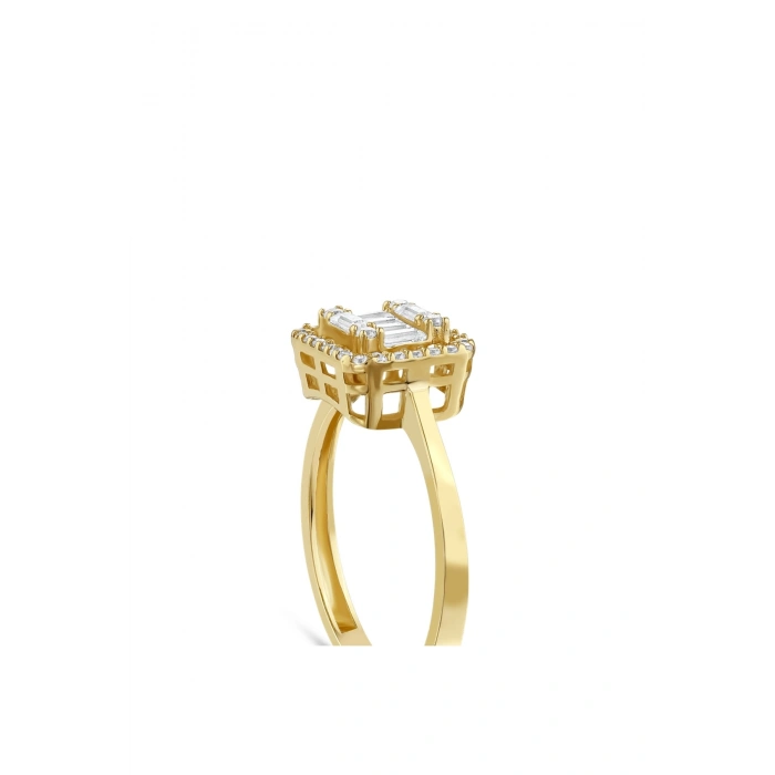 Baget Taşlı Altın Set - 14K