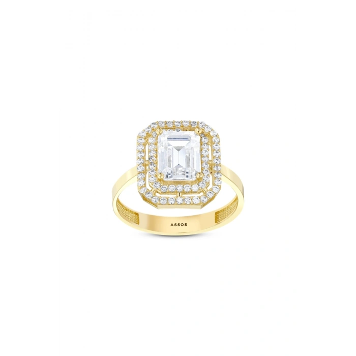 Baget Taşlı Altın Set - 14K