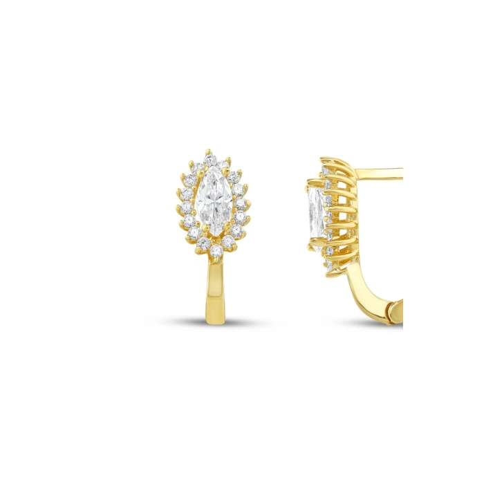 Mekik Formlu Altın Set - 14K