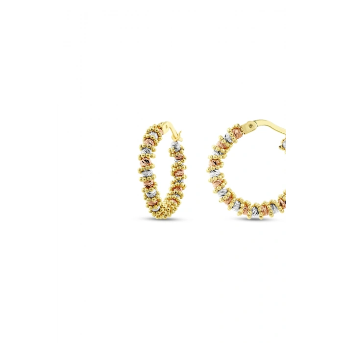 Dorika Toplu Altın Halka Küpe - 14k - 4.79gr